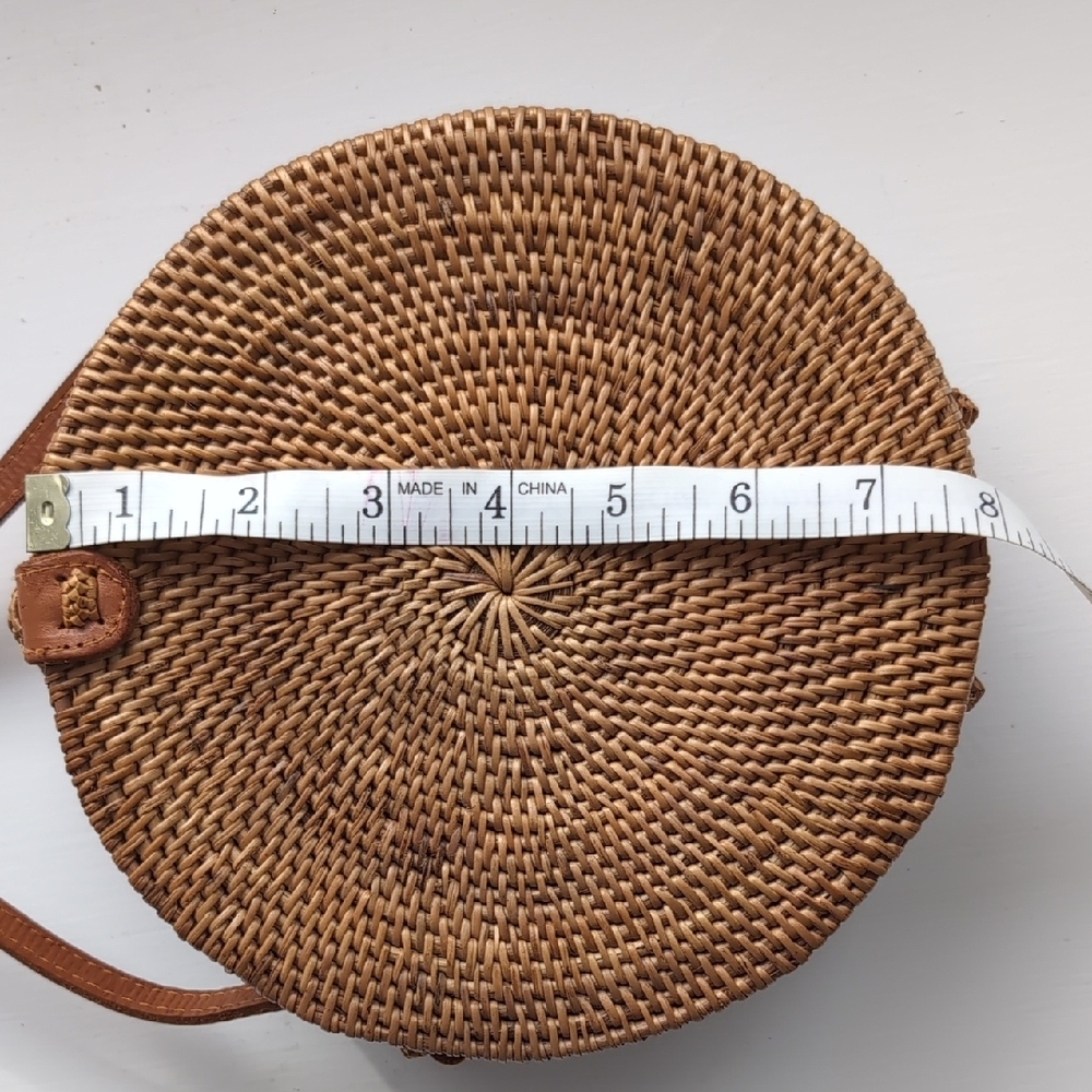 Round Rattan Woven Bag - Picture 5 of 12
